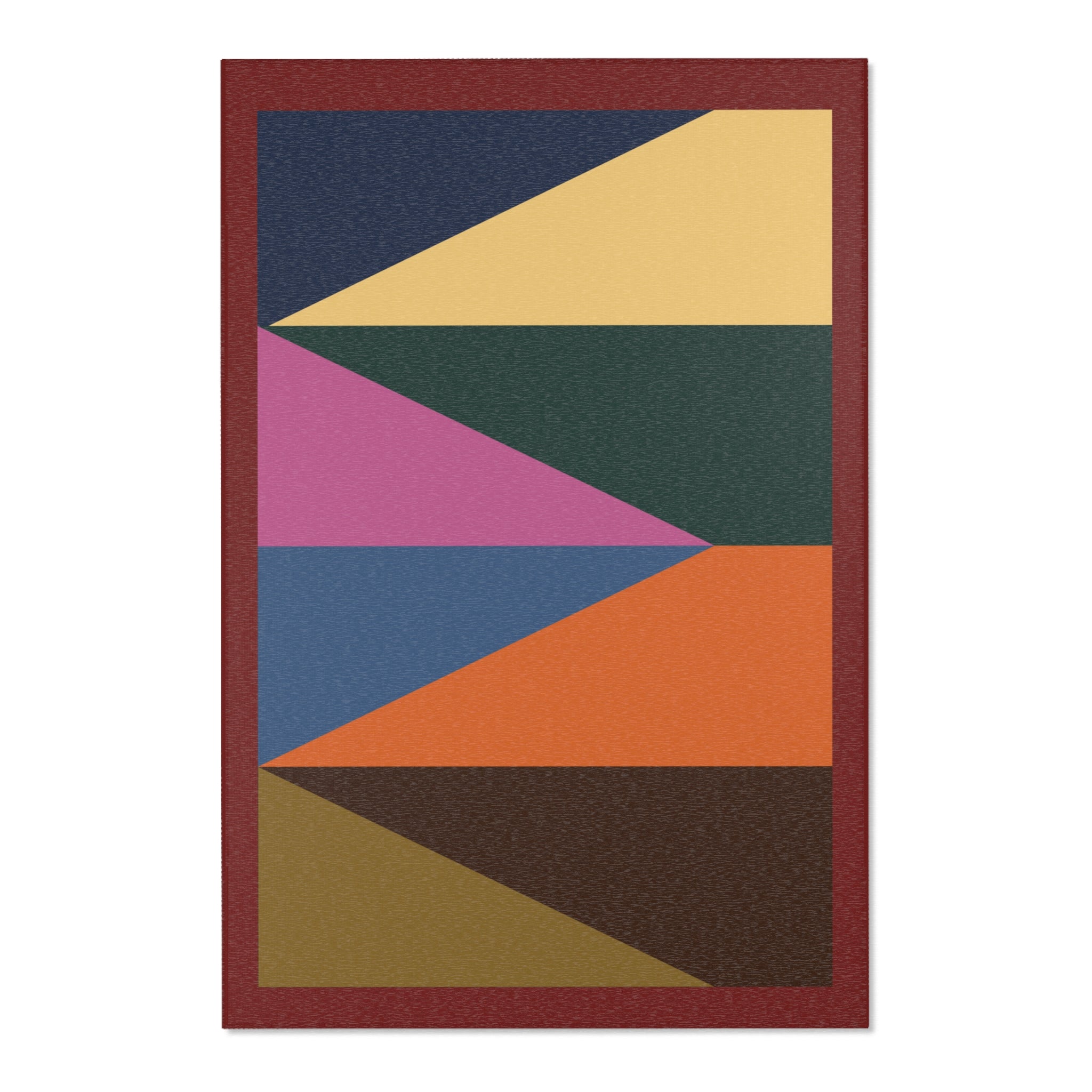 Geometric Colorblock Area Rug — Modern Multicolor Accent Rug