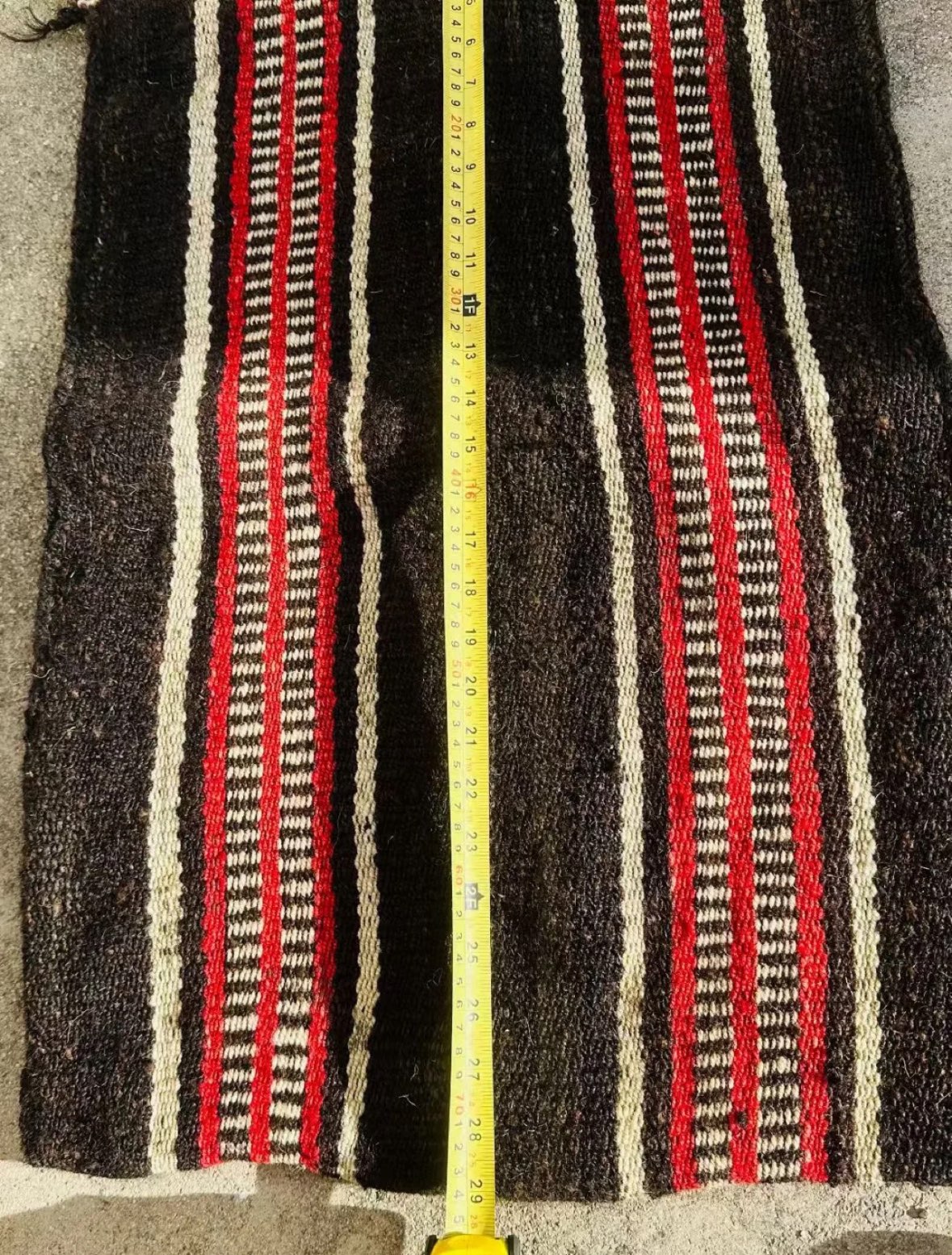 Vintage Tibetan Yak Wool Handmade Blanket | Traditional Pattern Throw, unique piece