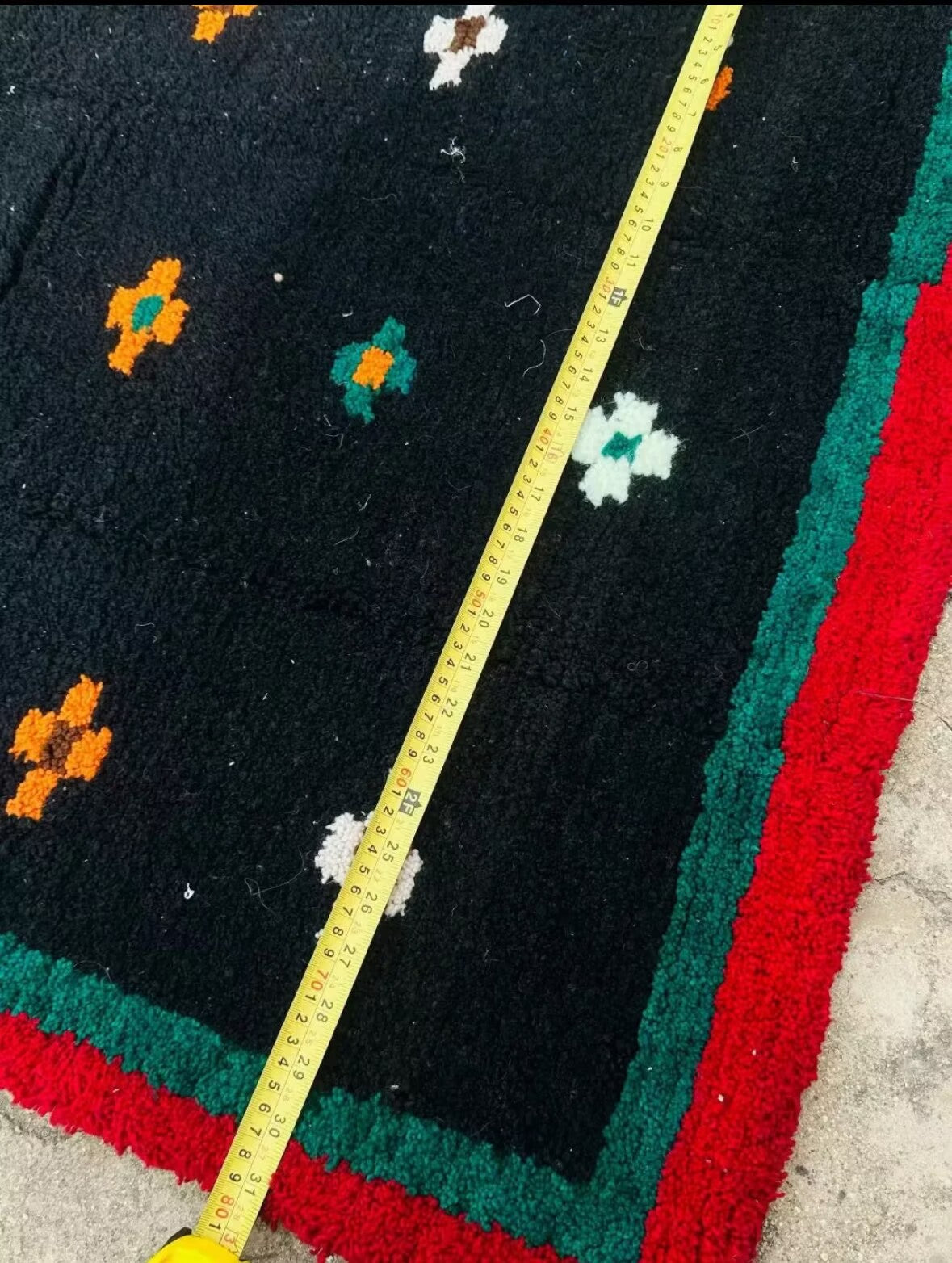 Vintage Tibetan Yak Wool Handmade Tapestry | Traditional Pattern, unique piece