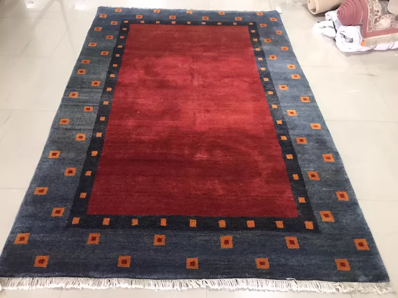 Vintage Tibetan Wool Handmade Tapestry | Traditional Pattern, unique piece