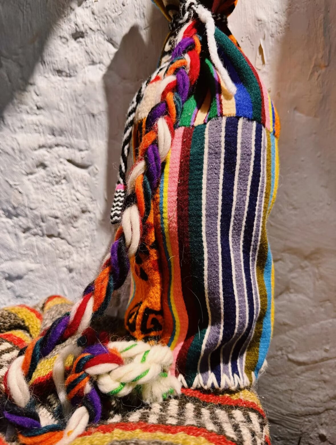 Handmade Tibetan Rainbow Tsampa Amulet Bag | Unique piece