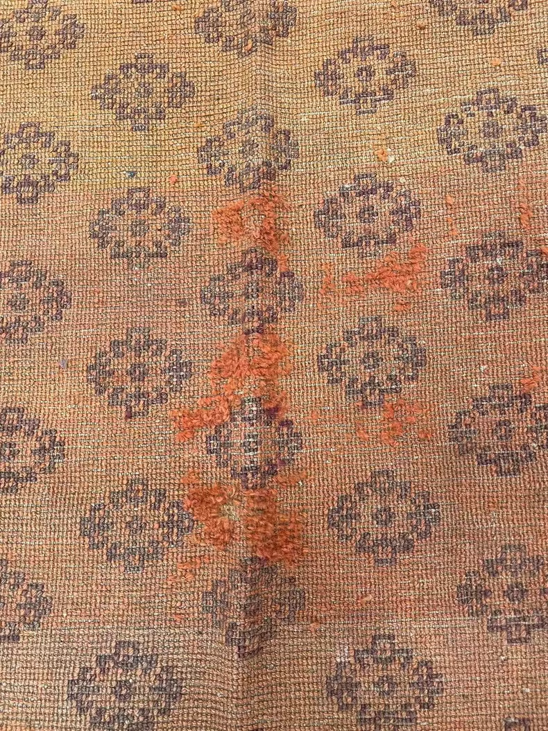 Very Old Tibetan Wool Handmade Tapestry | Traditional Pattern, unique piece