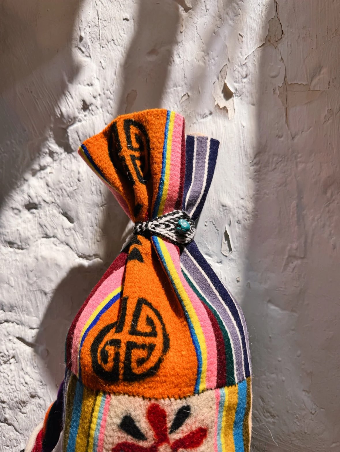 Handmade Tibetan Rainbow Tsampa Amulet Bag | Unique piece