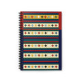 Cross Motif Notebook, Inspired by Tibetan Textiles — Colorful Cross Pattern Ruled Journal