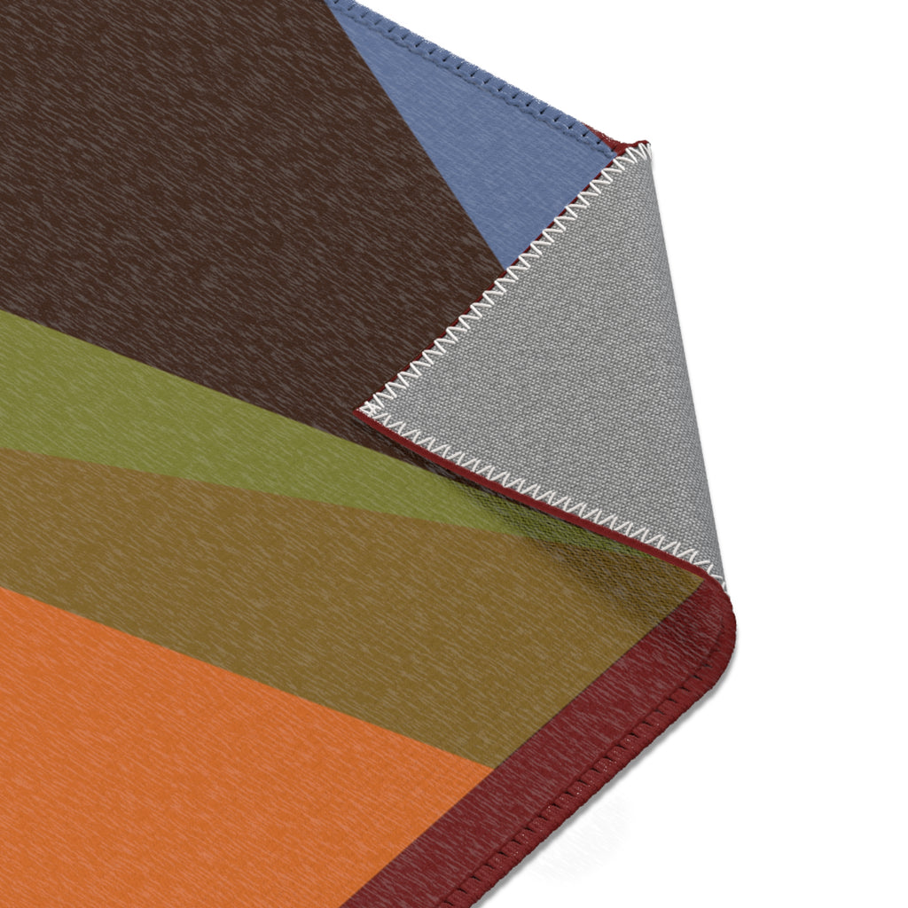 Geometric Colorblock Area Rug — Modern Multicolor Accent Rug