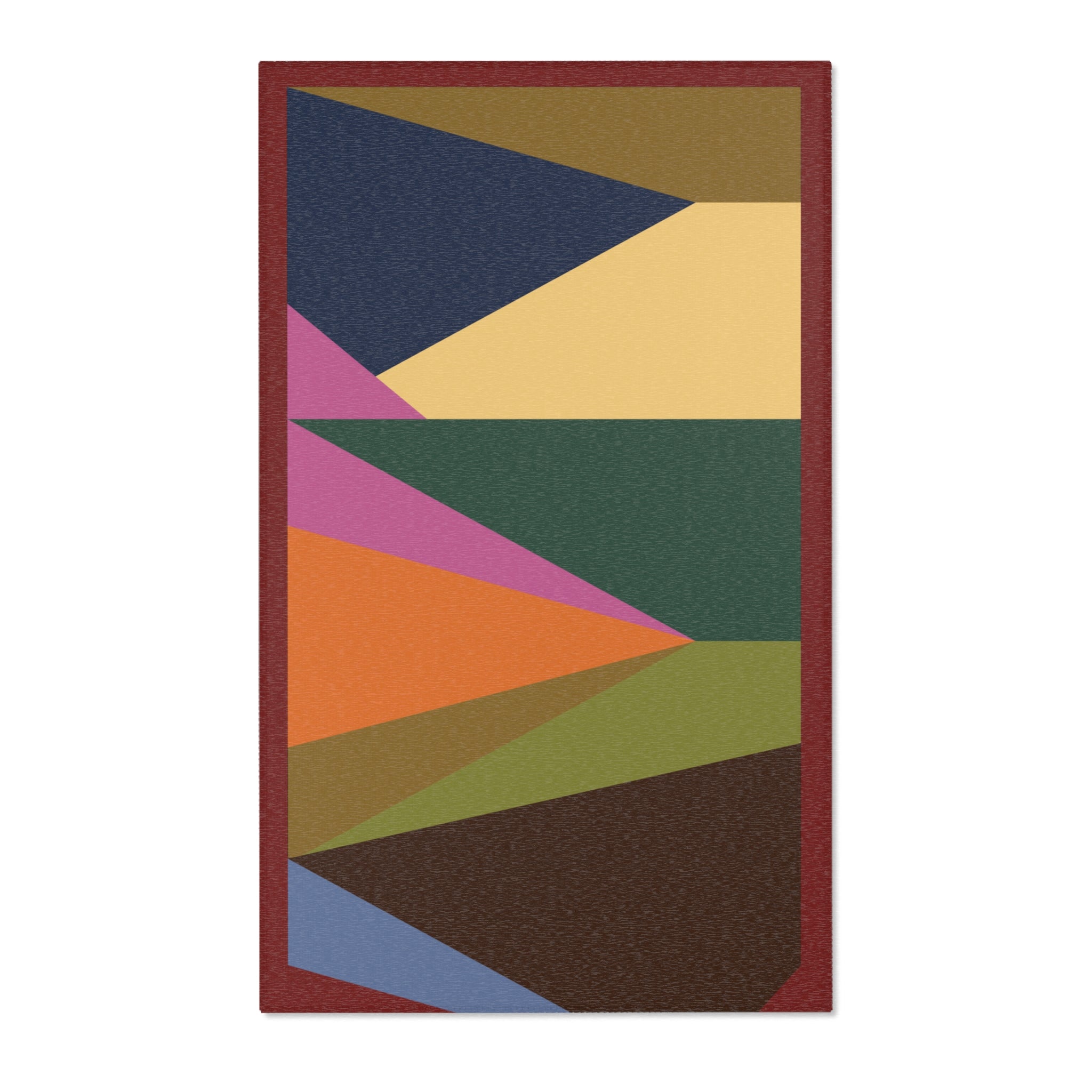 Geometric Colorblock Area Rug — Modern Multicolor Accent Rug