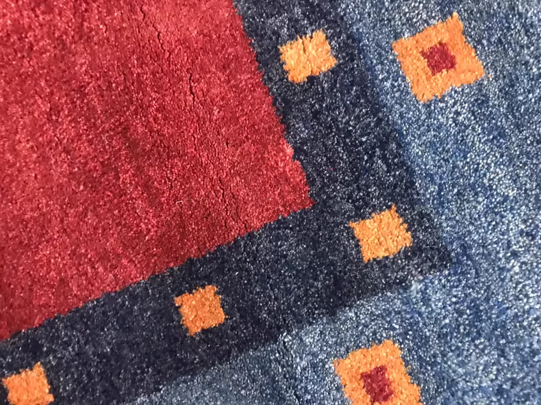 Vintage Tibetan Wool Handmade Tapestry | Traditional Pattern, unique piece